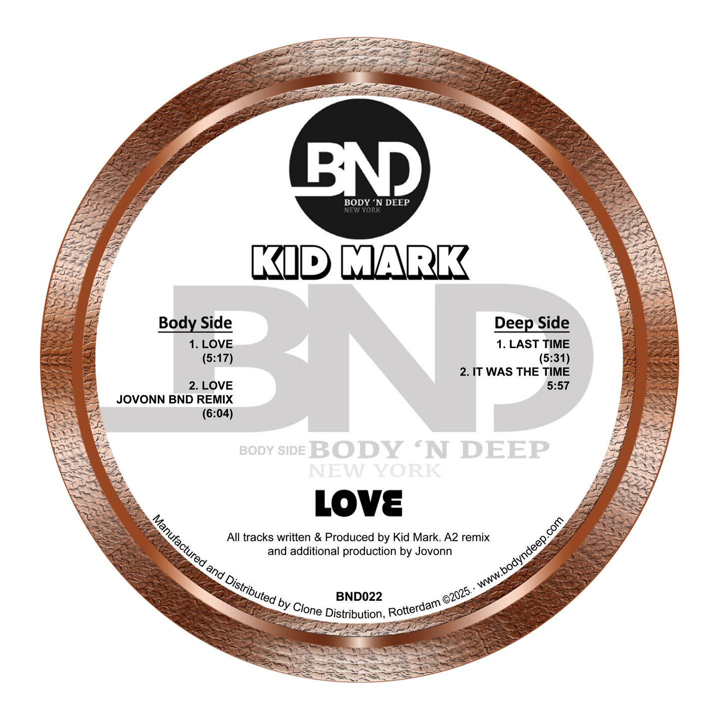 Kid Mark - Love | Body 'N Deep (BND022)