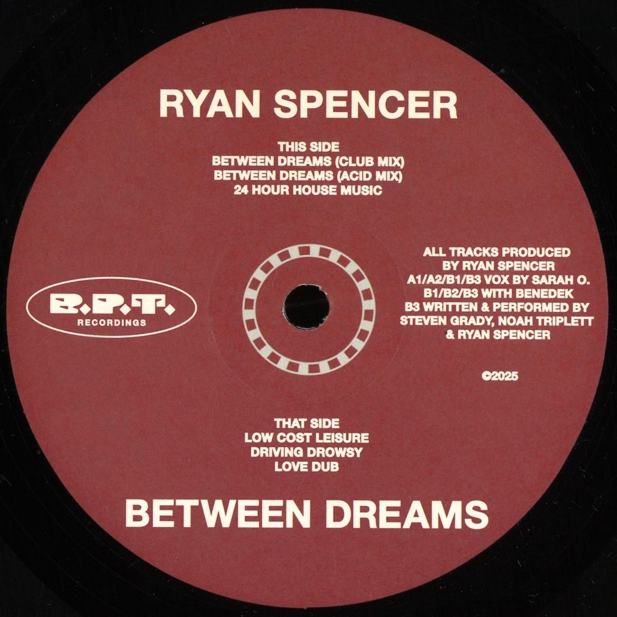Ryan Spencer - Between Dreams | Bar Part Time Recordings (BPT-002) - main