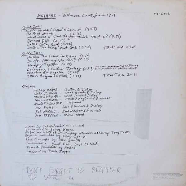Fillmore East - June 1971