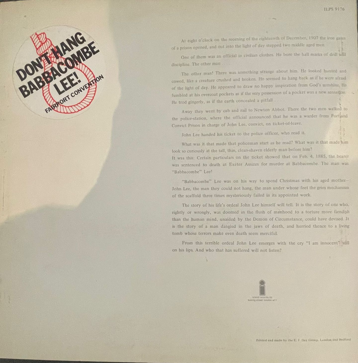 Fairport Convention - "Babbacombe" Lee | Island Records (ILPS 9176) - 2 Fairport Convention - "Babbacombe" Lee | Island Records (ILPS 9176) - 2