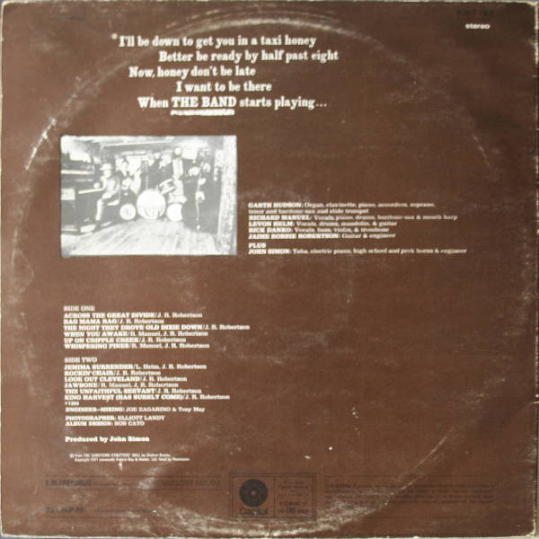 The Band - The Band | Capitol Records (E-ST 132) - 2
