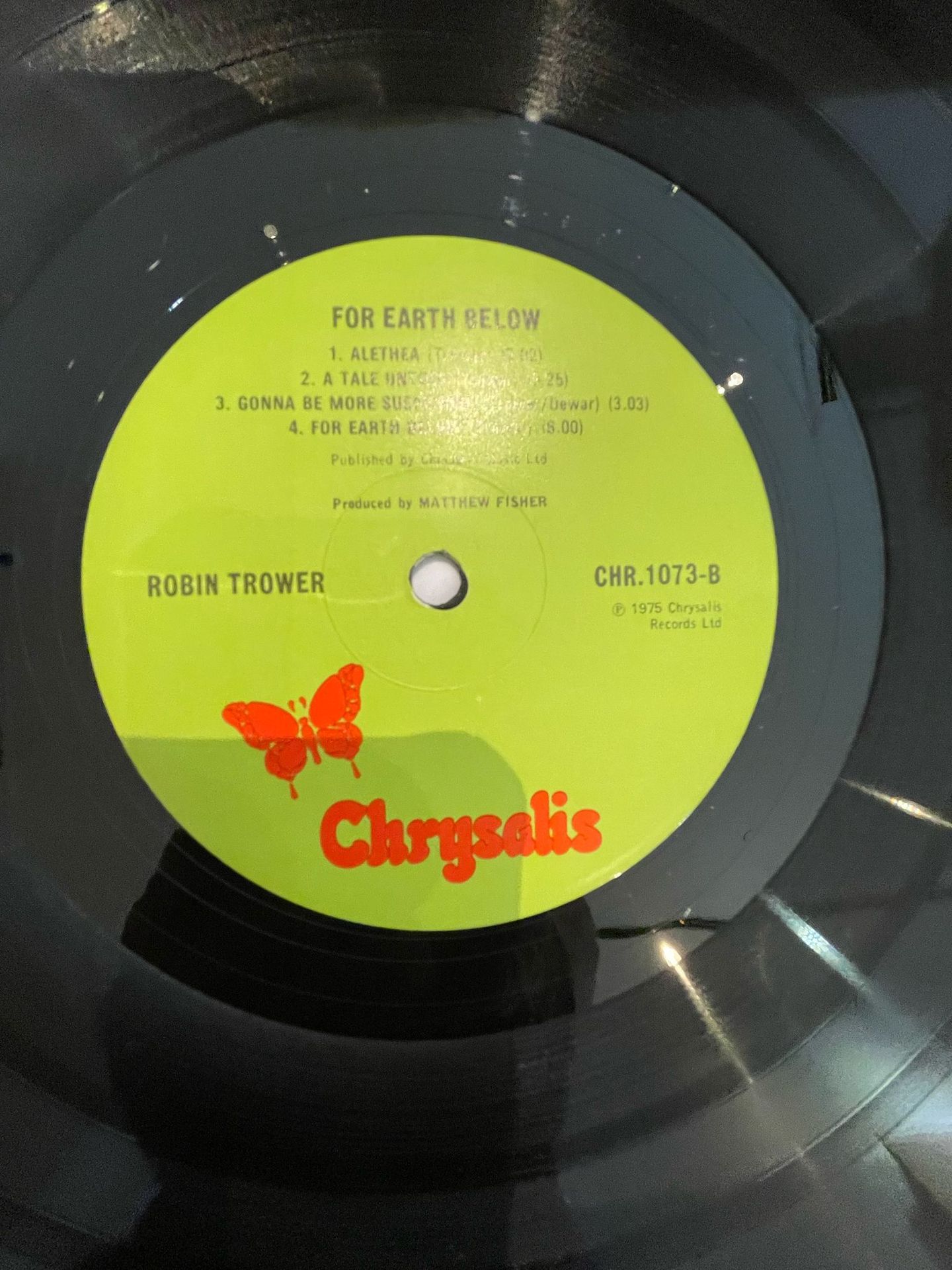 Robin Trower - For Earth Below | Chrysalis (CHR 1073) - 4 Robin Trower - For Earth Below | Chrysalis (CHR 1073) - 4