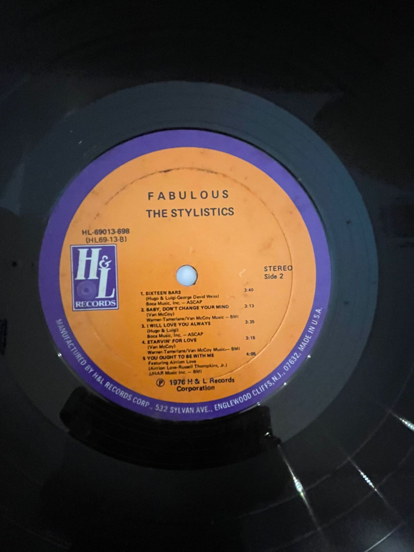 The Stylistics - Fabulous | H & L Records (HL-69013-698) - 4 The Stylistics - Fabulous | H & L Records (HL-69013-698) - 4