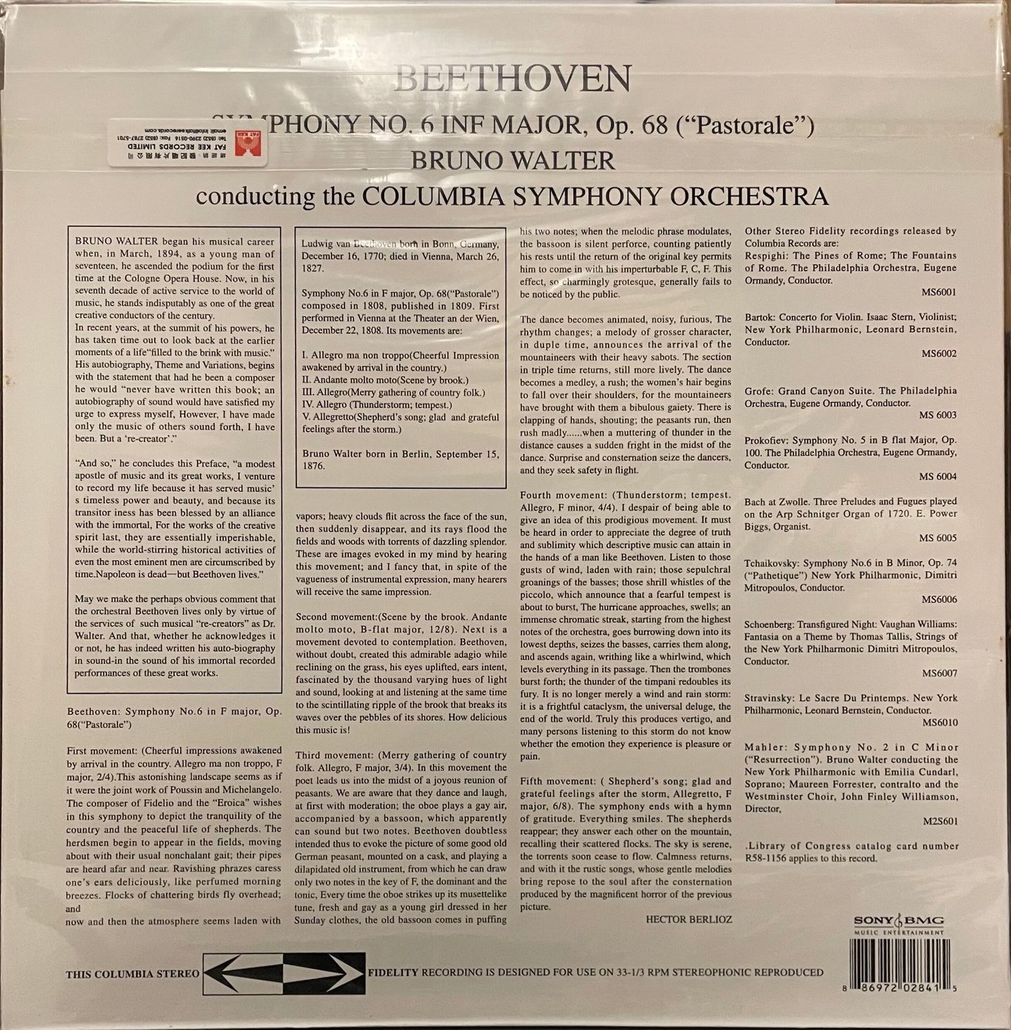 Symphony No. 6 In F Major, Op. 68 ("Pastorale") 