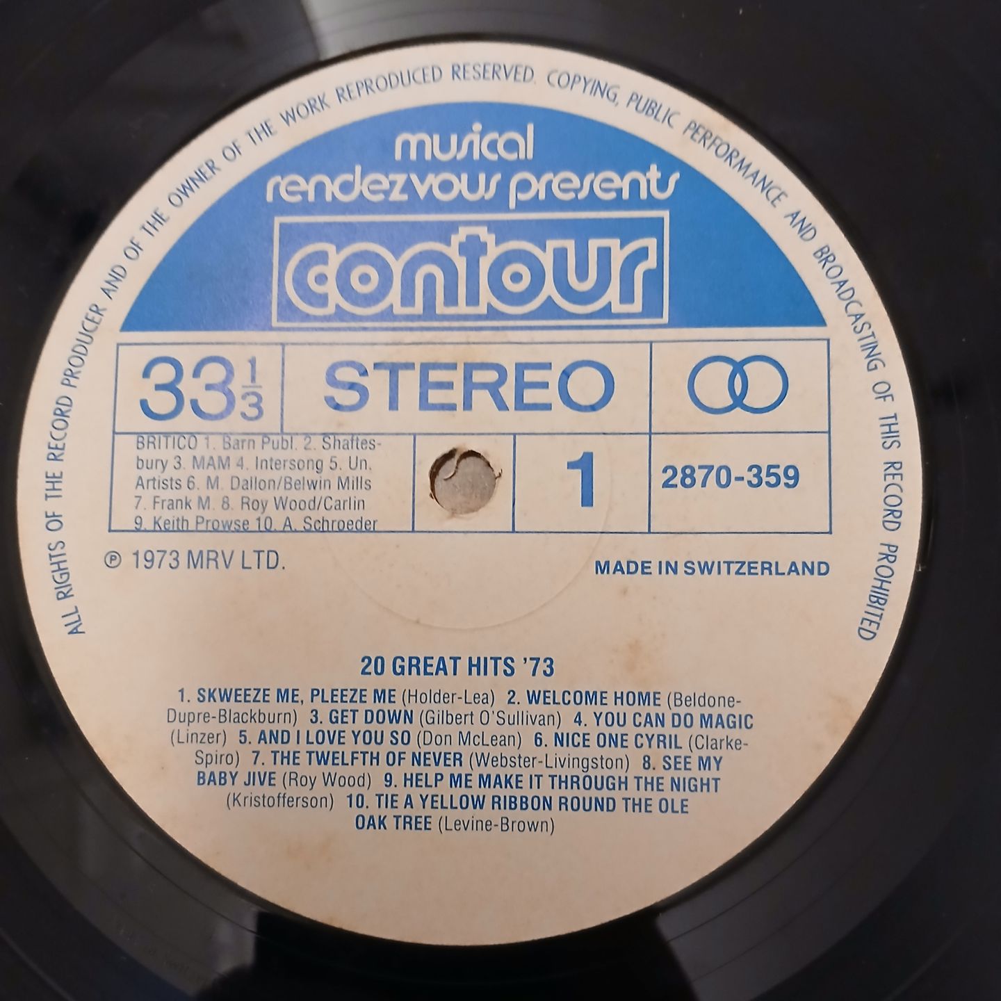 20 Great Hits Of '73