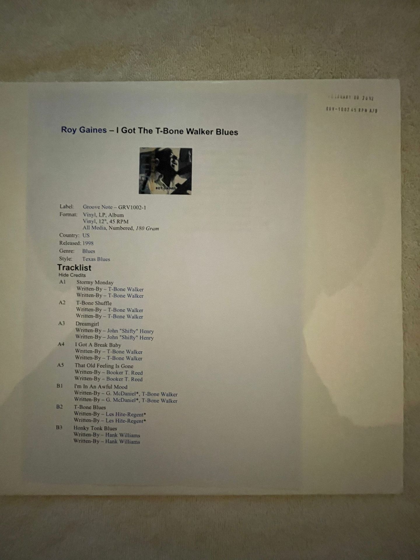 I Got The T-Bone Walker Blues