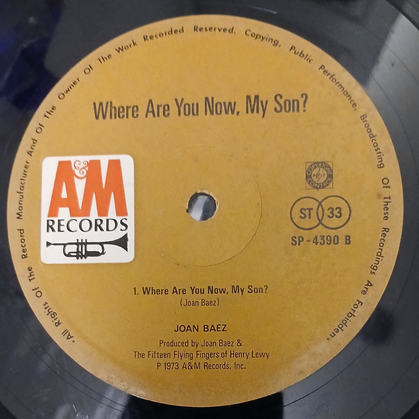 Joan Baez - Where Are You Now, My Son? | A&M Records (SP-4390) - 4