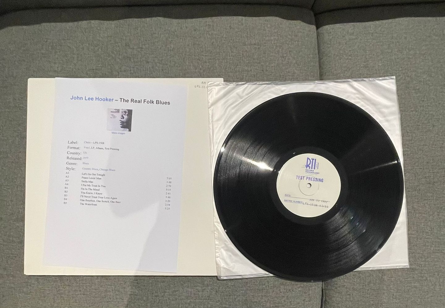 John Lee Hooker - The Real Folk Blues | Alto Analogue (LPS-1508) - 2