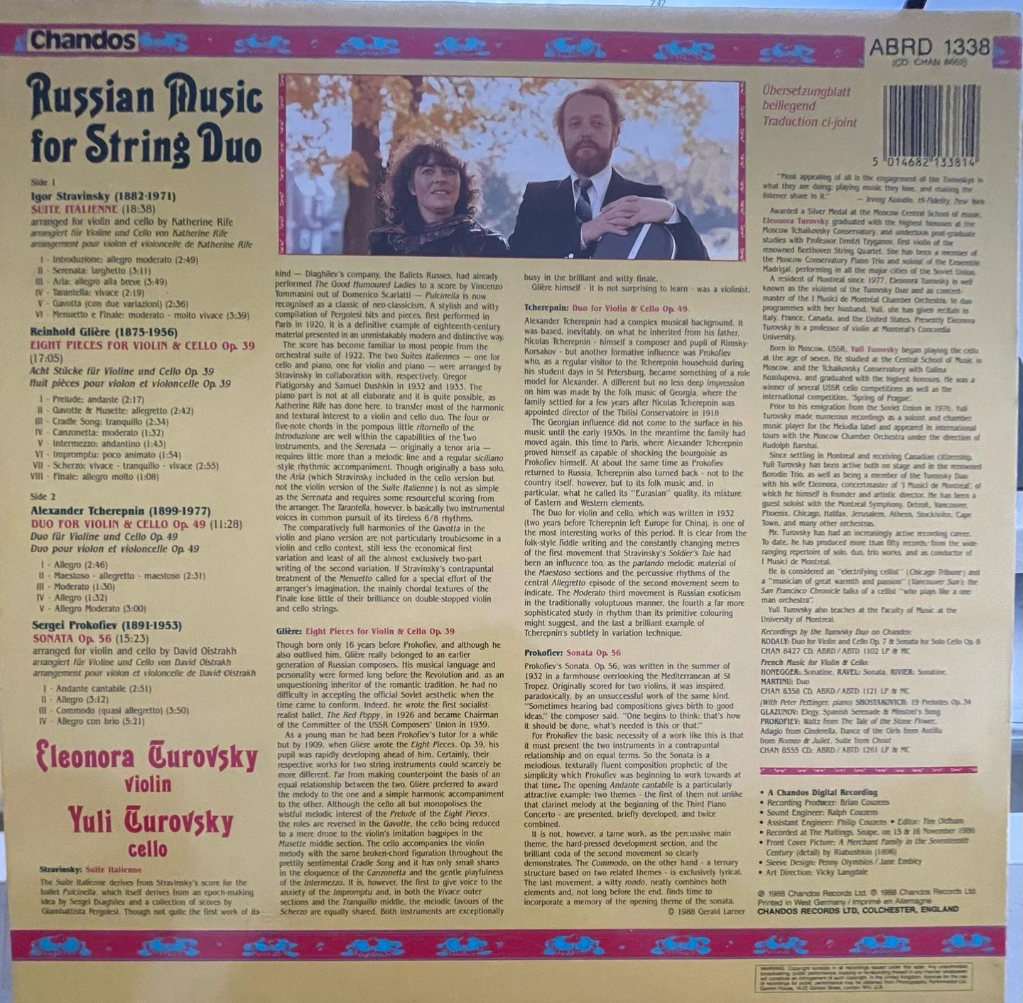 Russian Music For String Duo