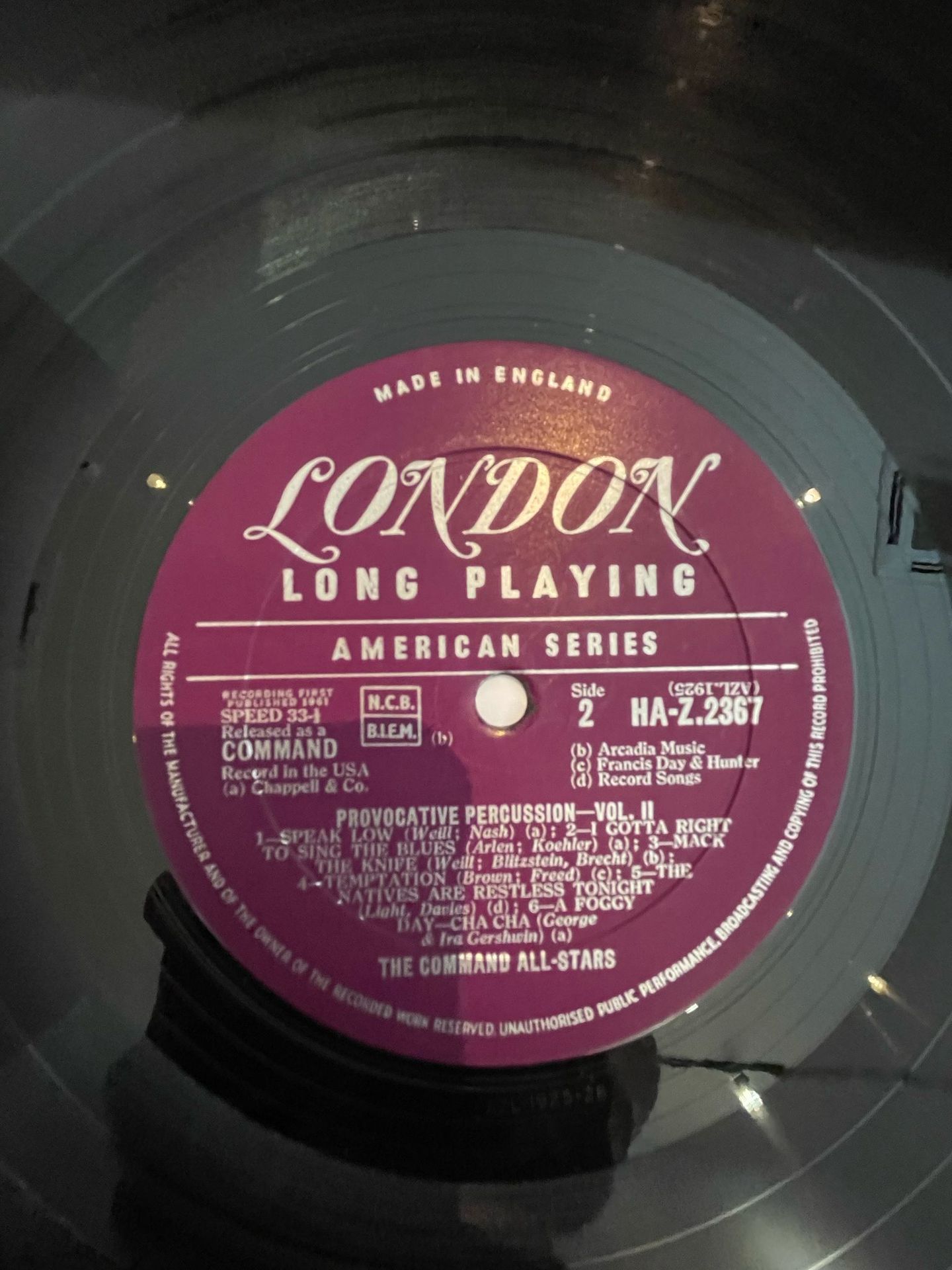 Command All-Stars - Provocative Percussion Volume 2 (Mono) | London Records (SAH-z.6167) - 5 Command All-Stars - Provocative Percussion Volume 2 (Mono) | London Records (SAH-z.6167) - 5