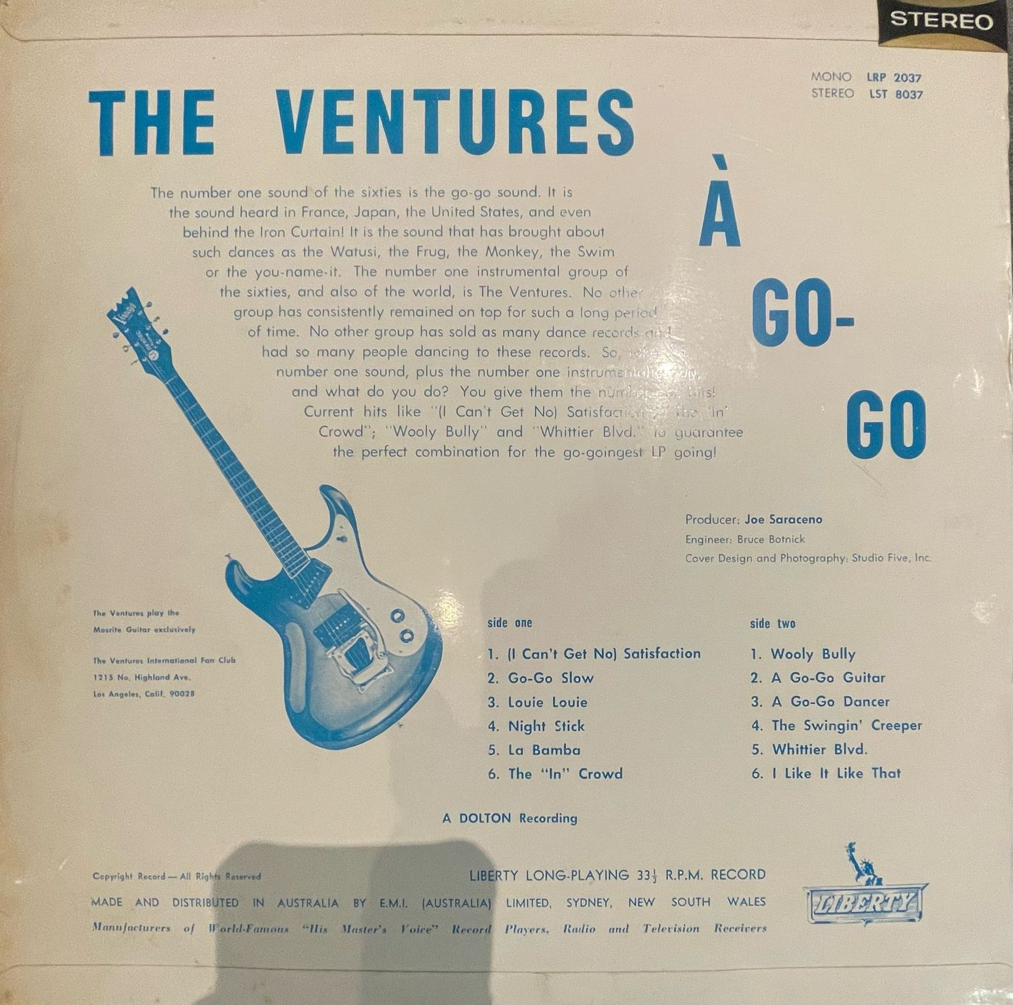The Ventures - À Go-Go | United Artists Records (LST-8037) - 2