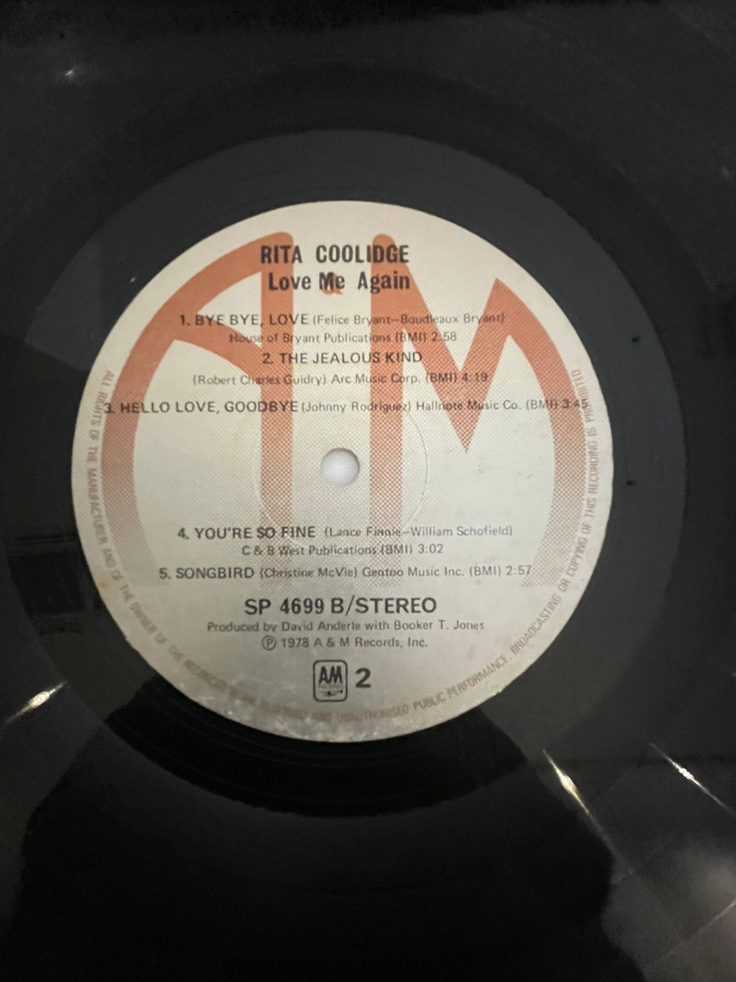 Rita Coolidge - Love Me Again | A & M Records (SP-4699) - 4