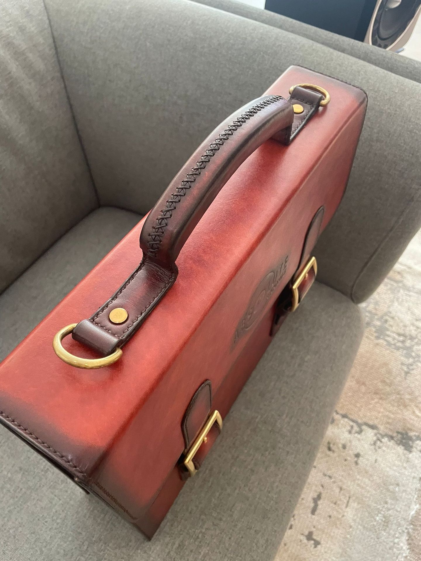 Absolute Records - Limited Edition Handmade Leather Vinyl Record/ Office Bag - 4