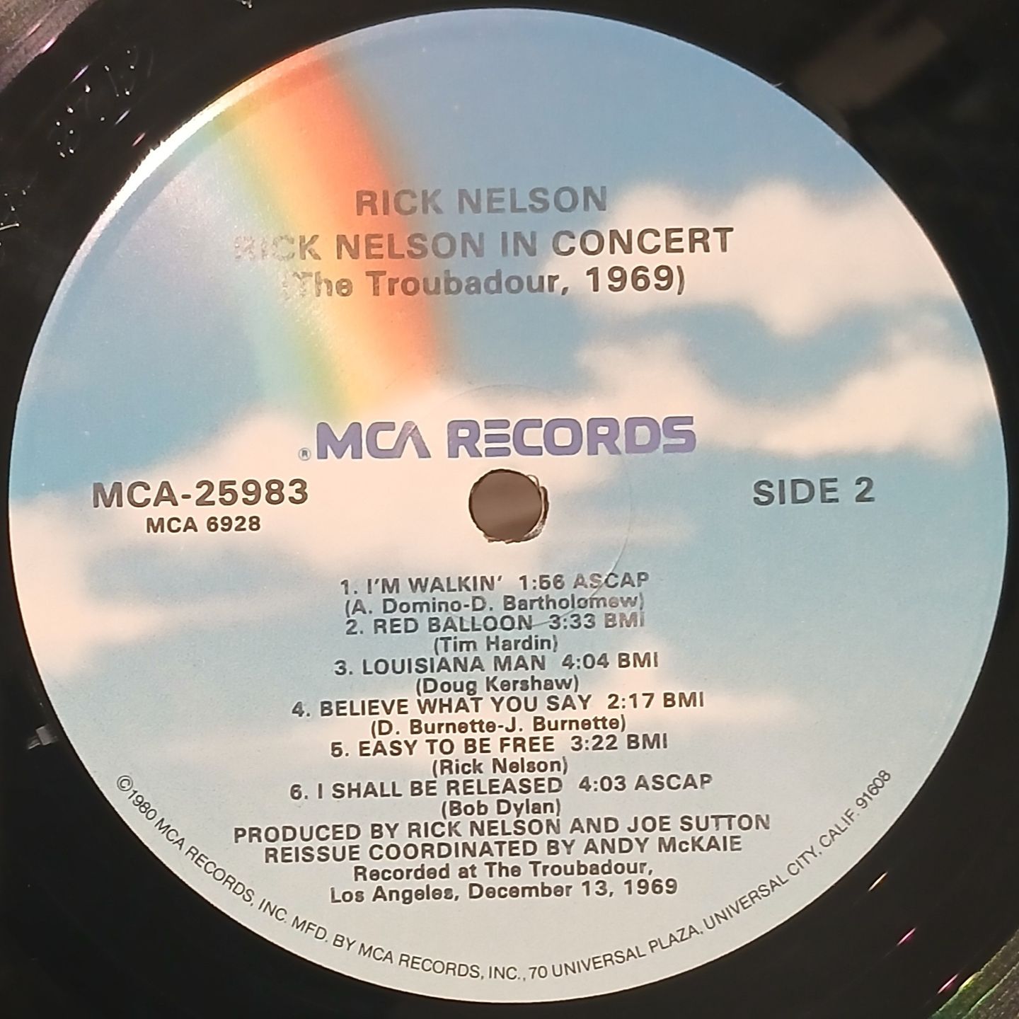Ricky Nelson - Rick Nelson In Concert | MCA Records (MCA-25983) - 3 Ricky Nelson - Rick Nelson In Concert | MCA Records (MCA-25983) - 3