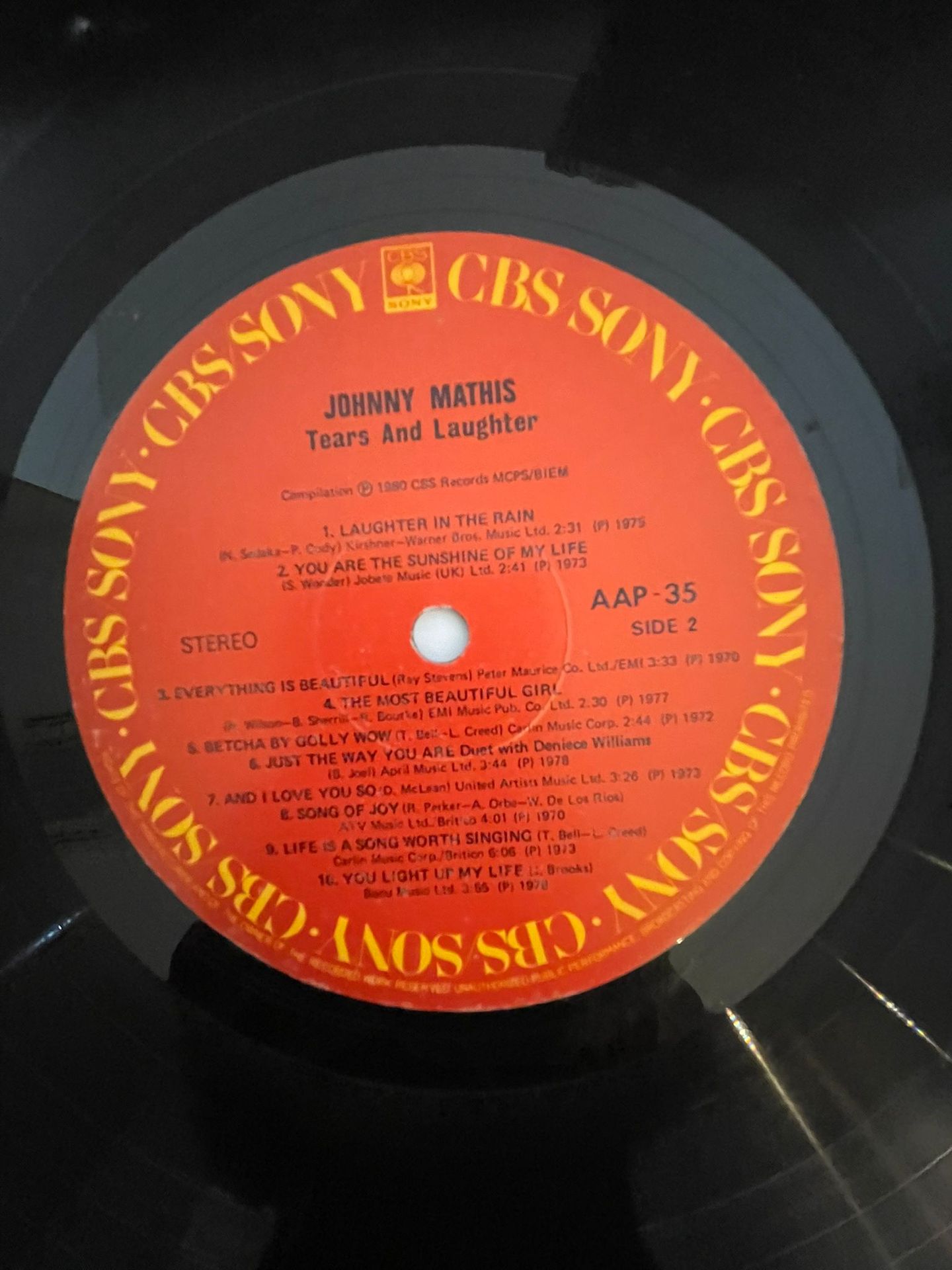 Johnny Mathis - Tears And Laughter | CBS (AAP 35) - 4