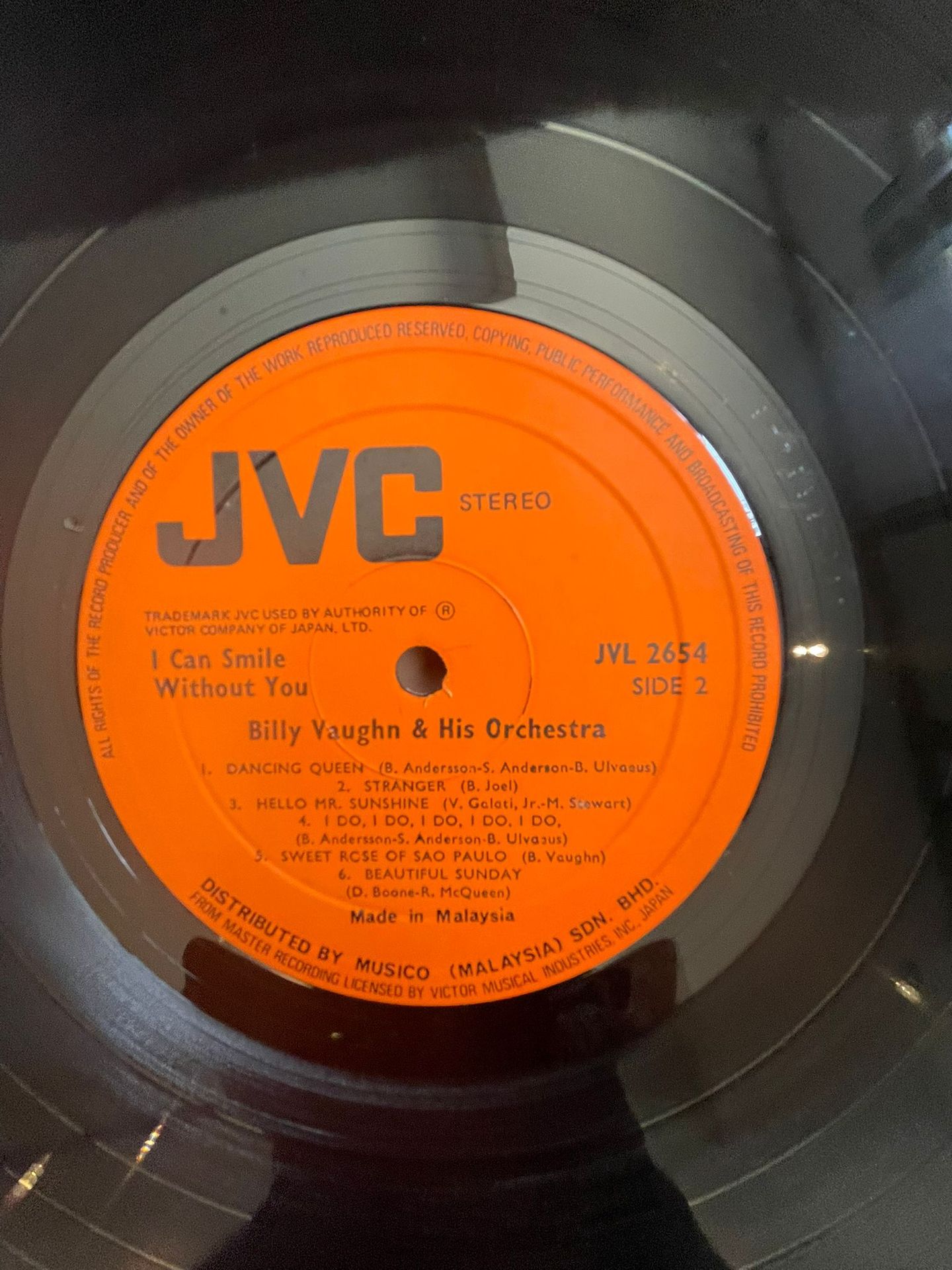 Billy Vaughn & His Orchestra - I Can't Smile Without You | JVC Records (JVL 2654) - 5 Billy Vaughn & His Orchestra - I Can't Smile Without You | JVC Records (JVL 2654) - 5