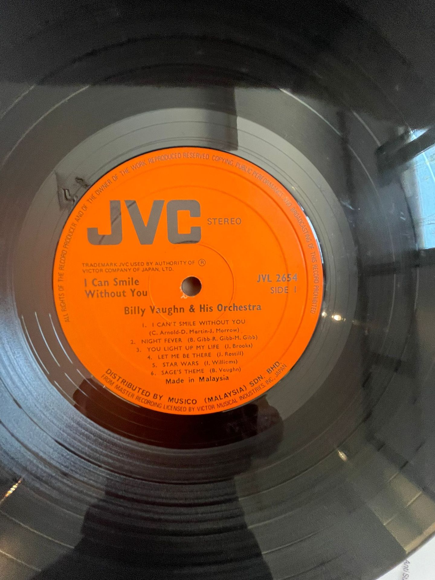 Billy Vaughn & His Orchestra - I Can't Smile Without You | JVC Records (JVL 2654) - 4 Billy Vaughn & His Orchestra - I Can't Smile Without You | JVC Records (JVL 2654) - 4
