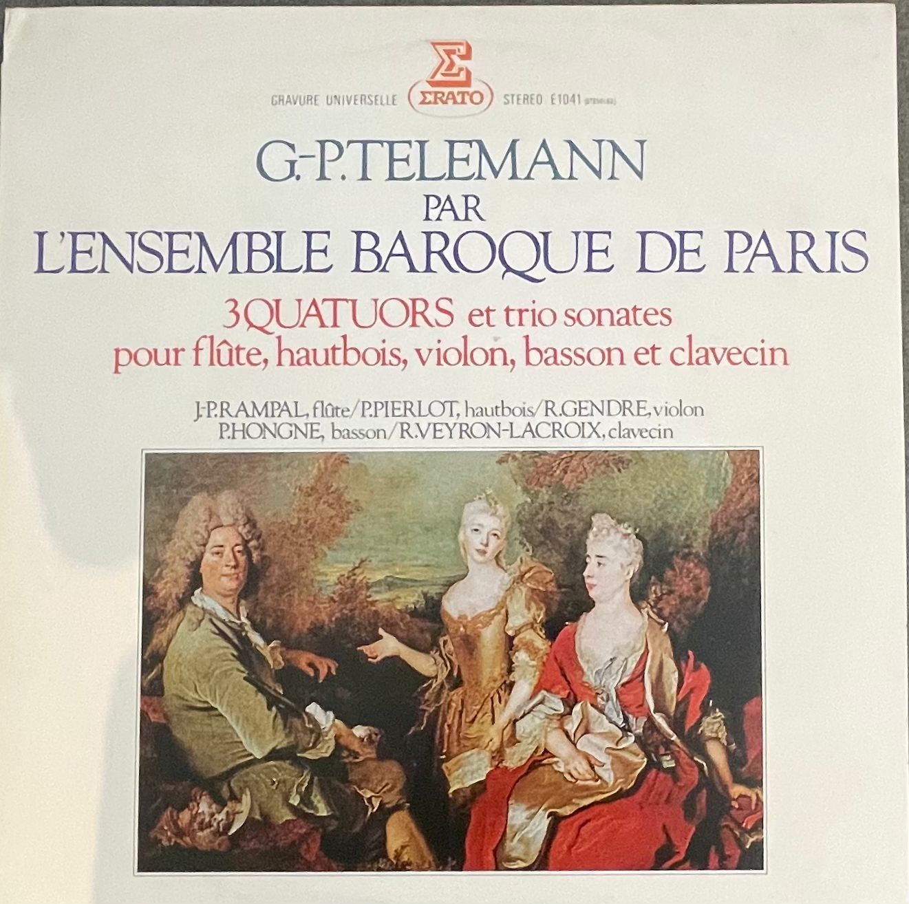Telemann L'ensemble Baroque De Paris - 3 Quatuors, Trio Sonates | Erata (E-1041) - main