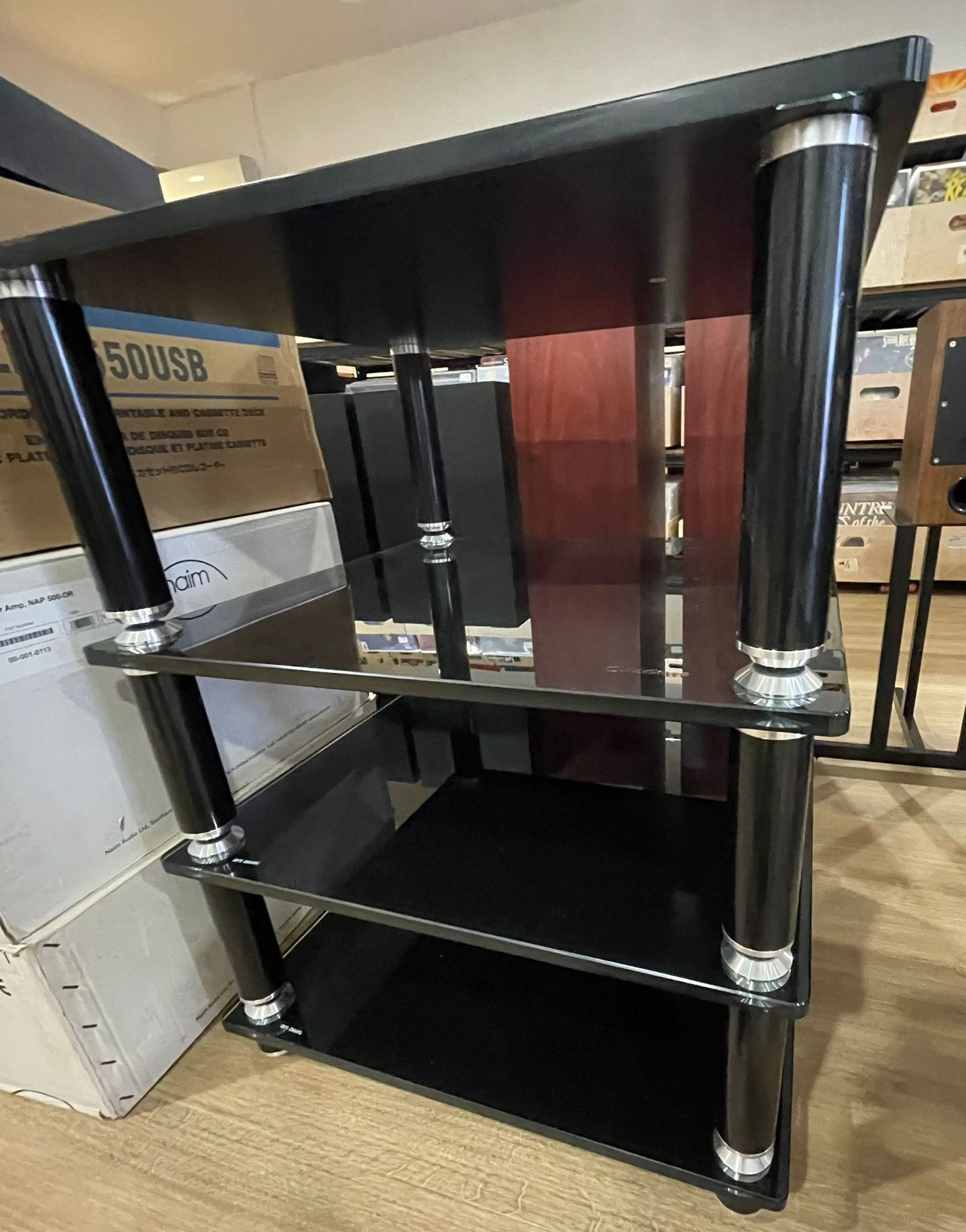 Norstone - Norstone 4 Tier Tempered Glass Rack - 2 Norstone - Norstone 4 Tier Tempered Glass Rack - 2