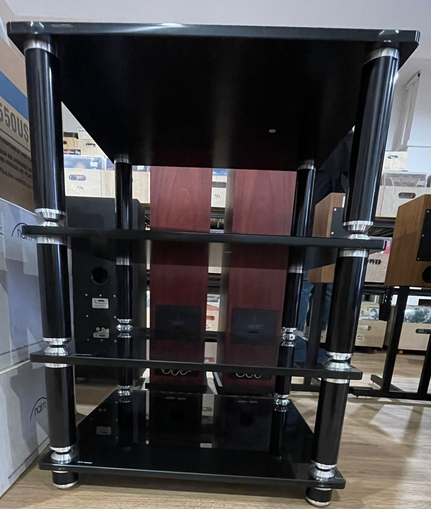 Norstone - Norstone 4 Tier Tempered Glass Rack - main Norstone - Norstone 4 Tier Tempered Glass Rack - main