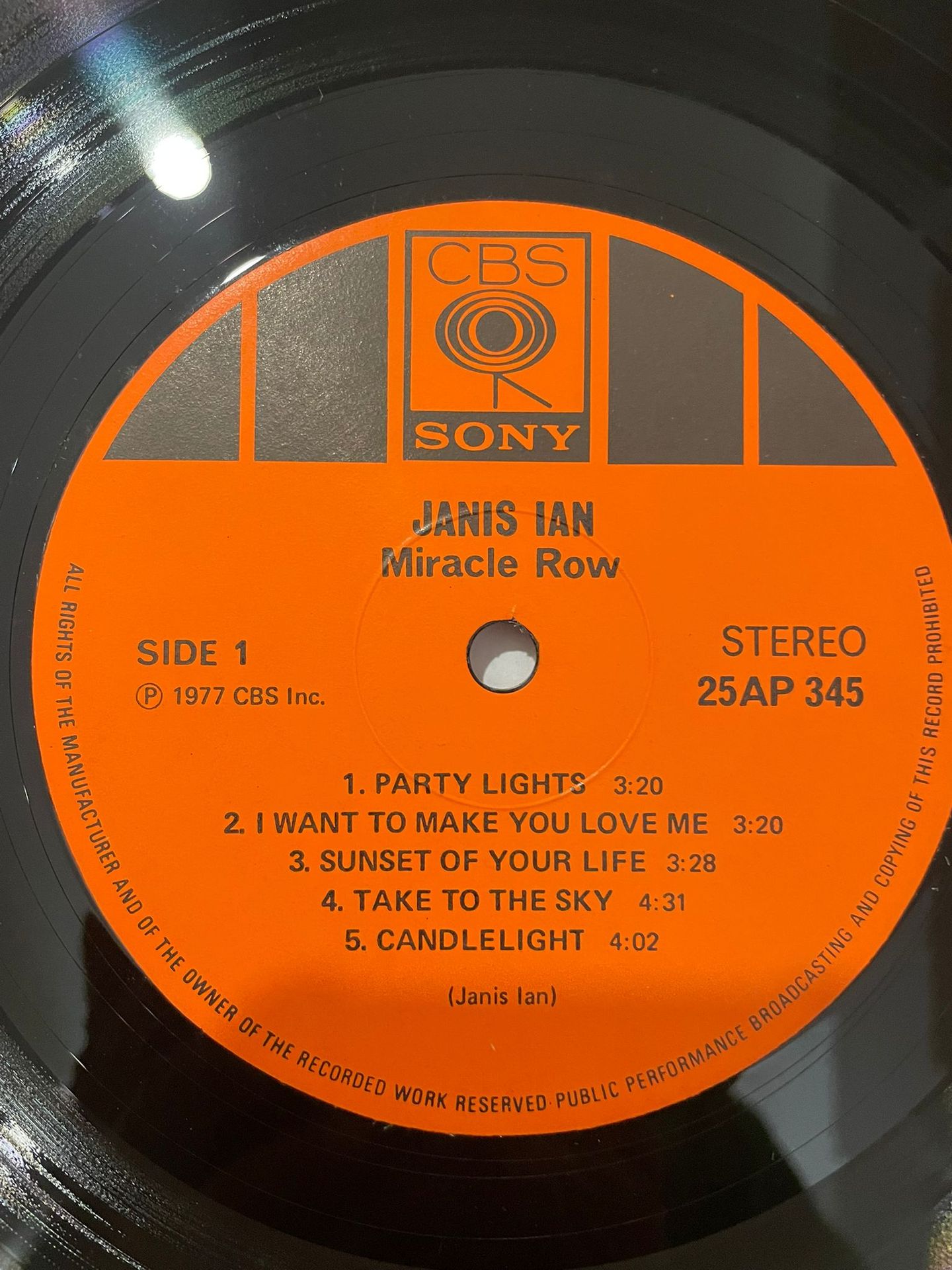 Janis Ian - Miracle Row | CBS/Sony (25AP 345) - 5