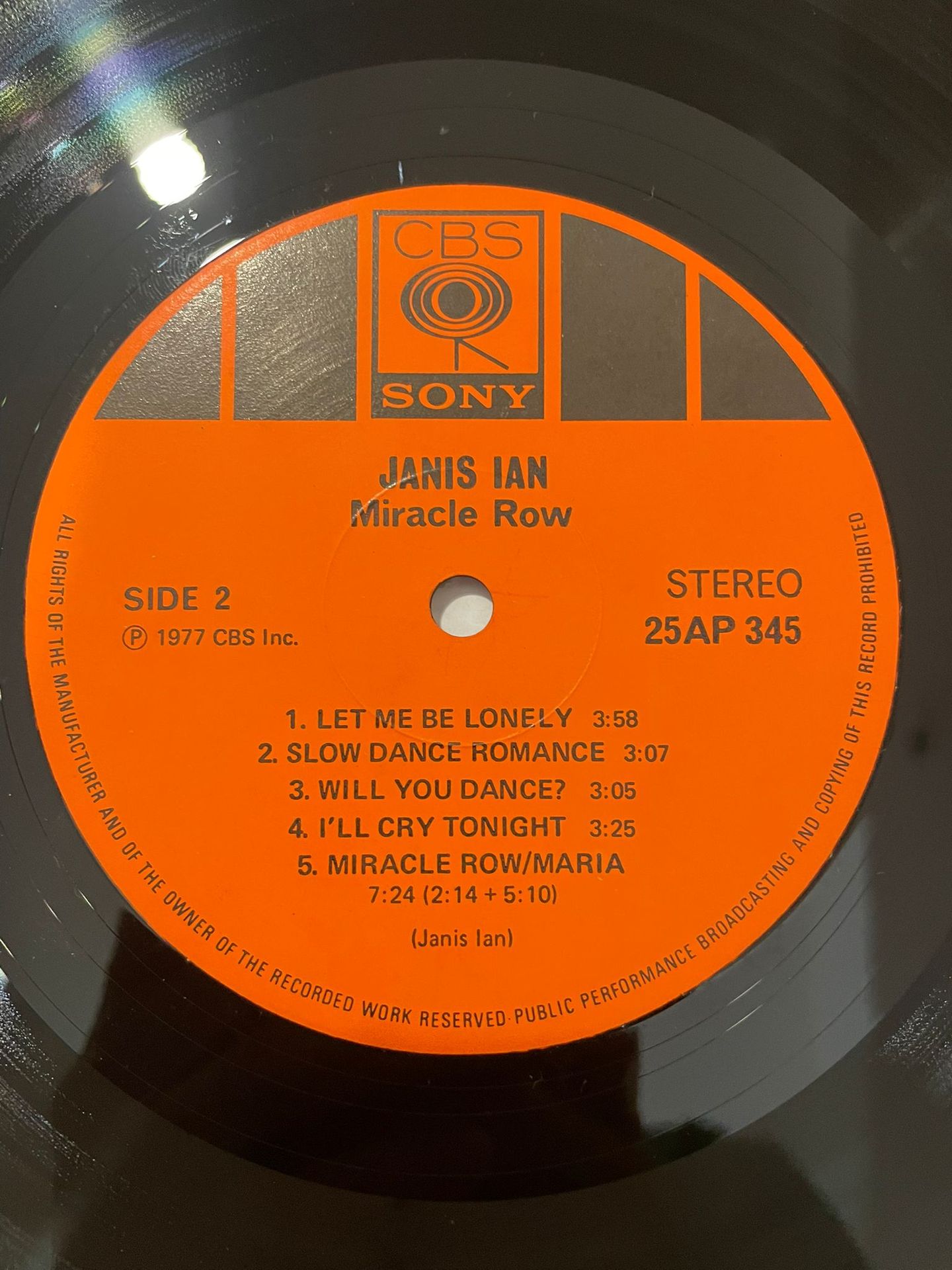 Janis Ian - Miracle Row | CBS/Sony (25AP 345) - 4