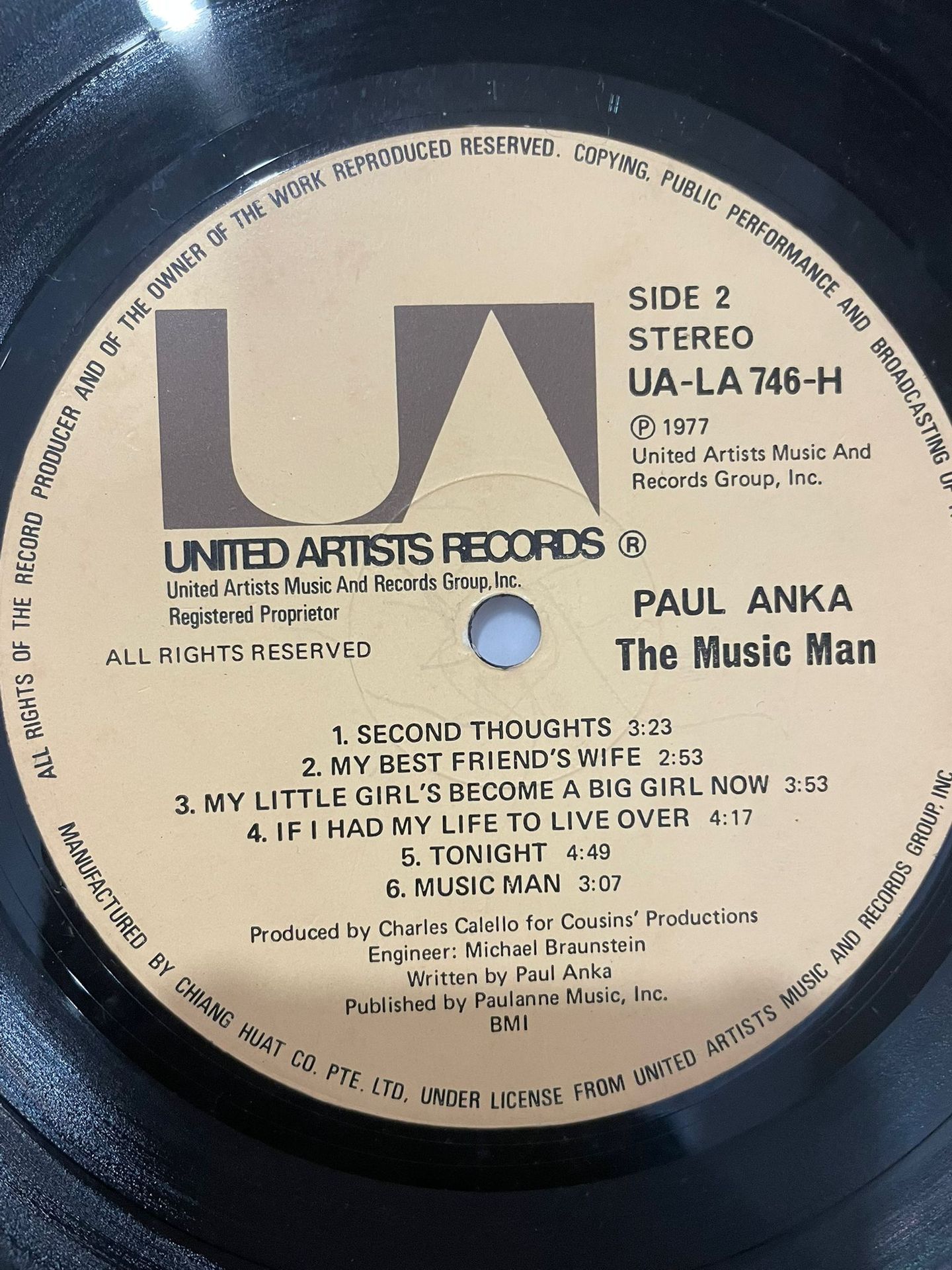Paul Anka - The Music Man | United Artists Records (UA-LA746-H) - 4