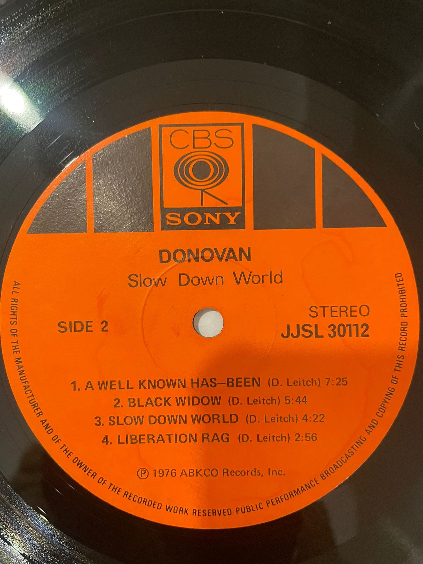 Donovan - Slow Down World | CBS/Sony (JJSL 30112) - 4 Donovan - Slow Down World | CBS/Sony (JJSL 30112) - 4