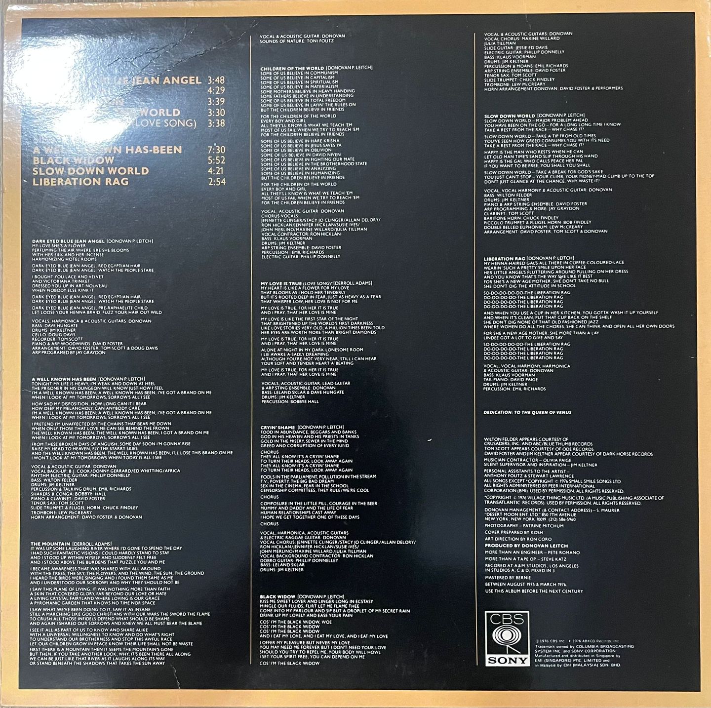 Donovan - Slow Down World | CBS/Sony (JJSL 30112) - 2 Donovan - Slow Down World | CBS/Sony (JJSL 30112) - 2
