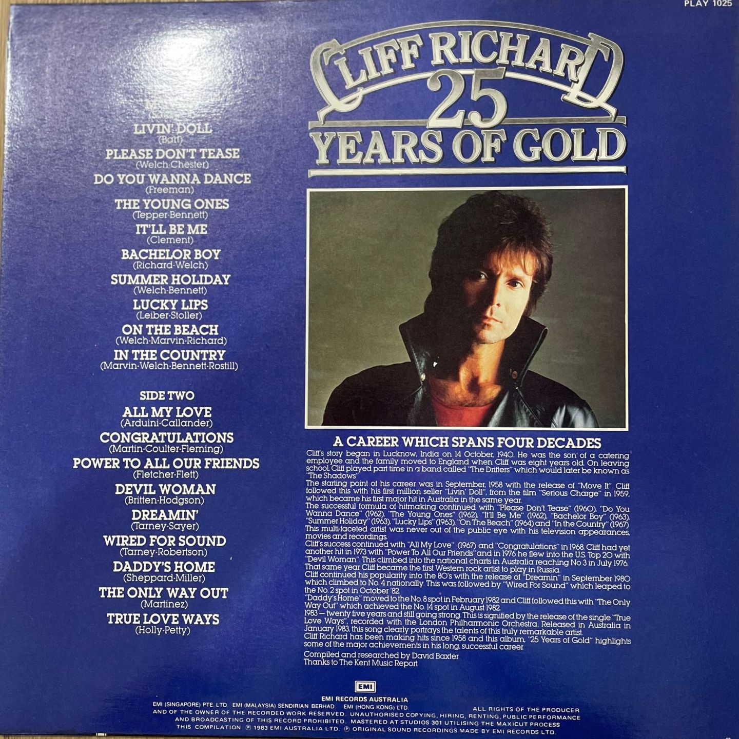 Cliff Richards & C & Cliff Richard - 25 Years Of Gold | EMI (PLAY-1025) - 2 Cliff Richards & C & Cliff Richard - 25 Years Of Gold | EMI (PLAY-1025) - 2