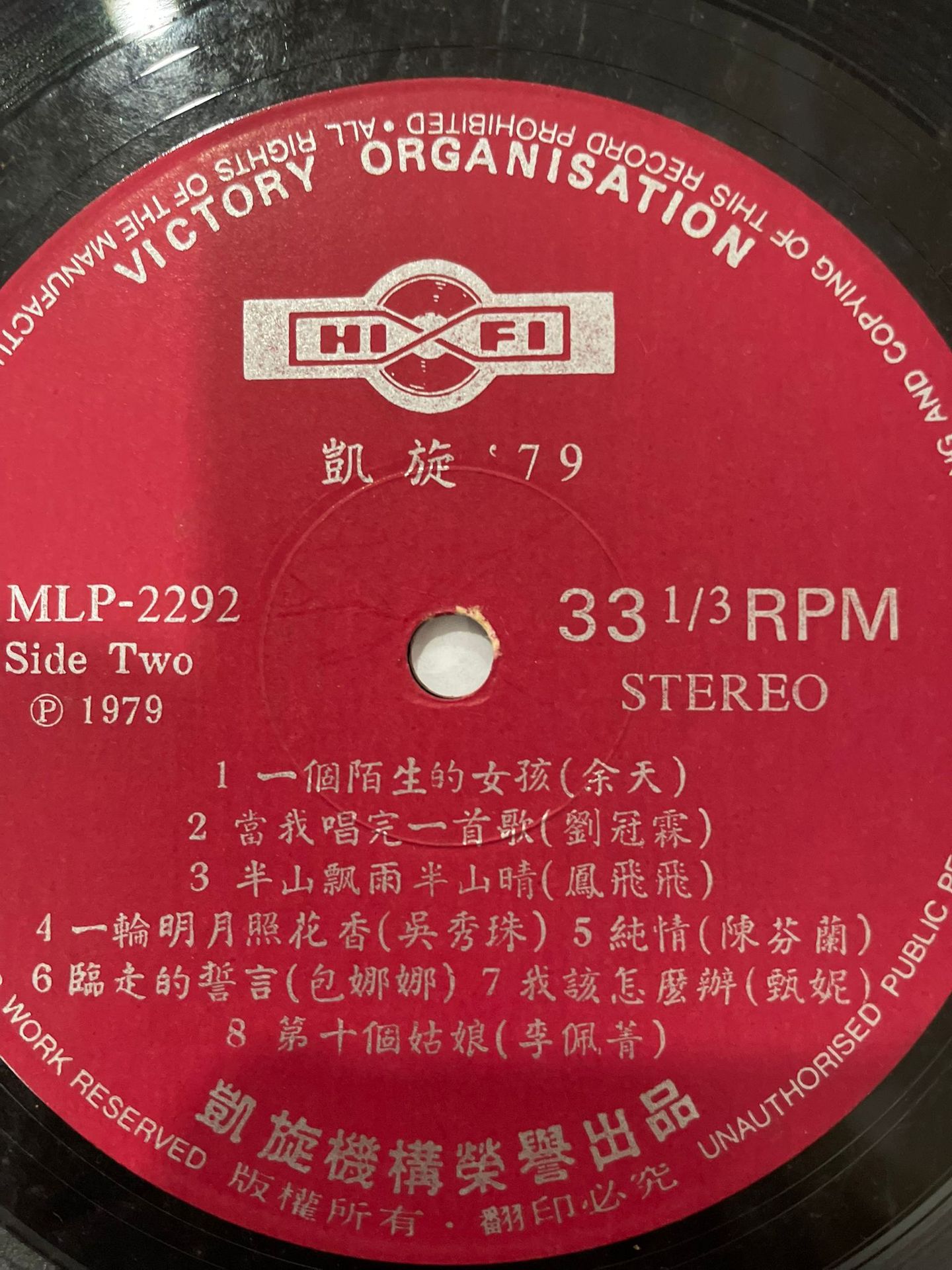 Various - 凱旋'79台湾十大紅歌星 | Victory Records (MLP-2292) - 4