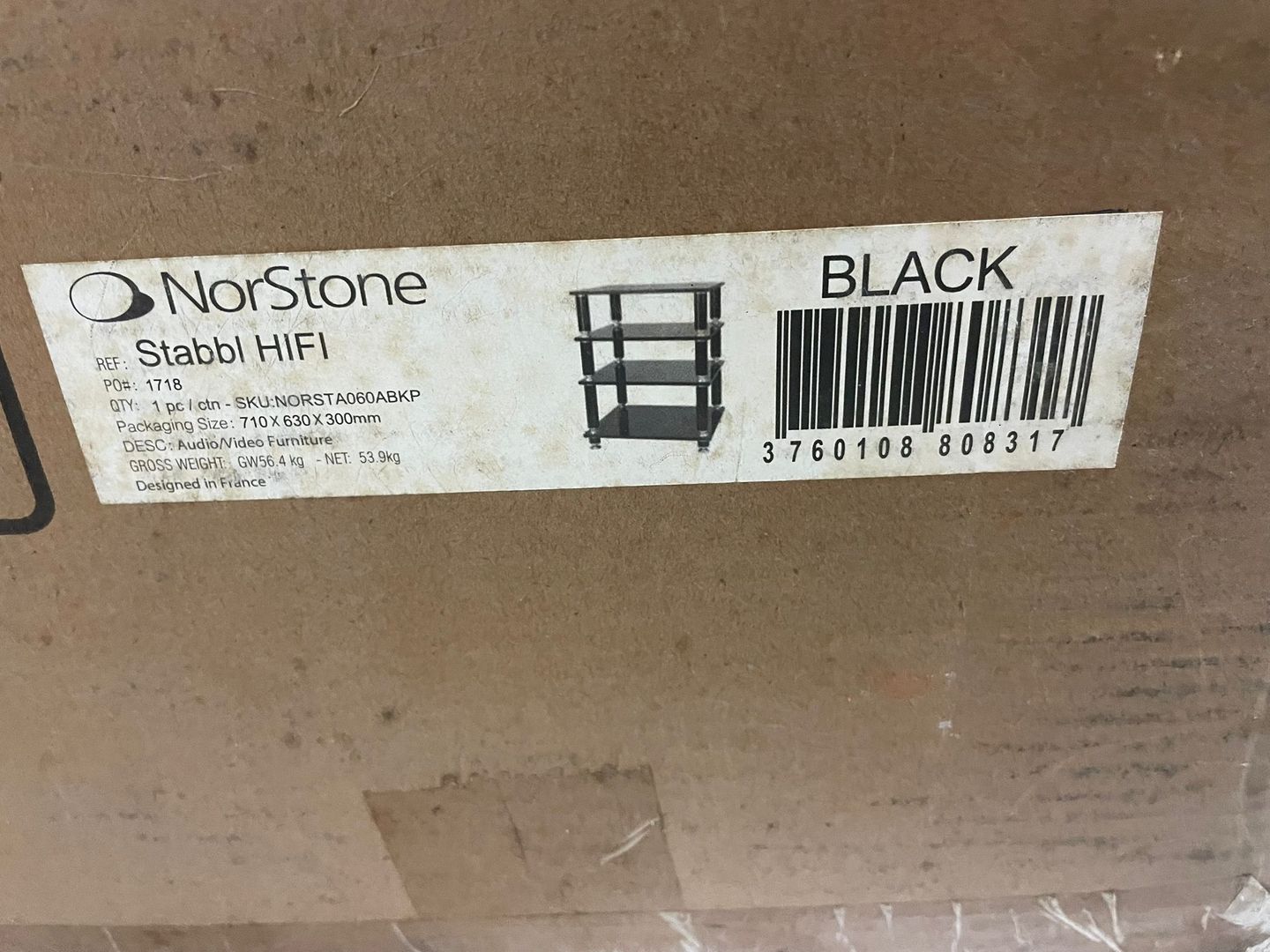 Norstone - Nordtone Stabbl Hifi Rack (Black) - 2 Norstone - Nordtone Stabbl Hifi Rack (Black) - 2