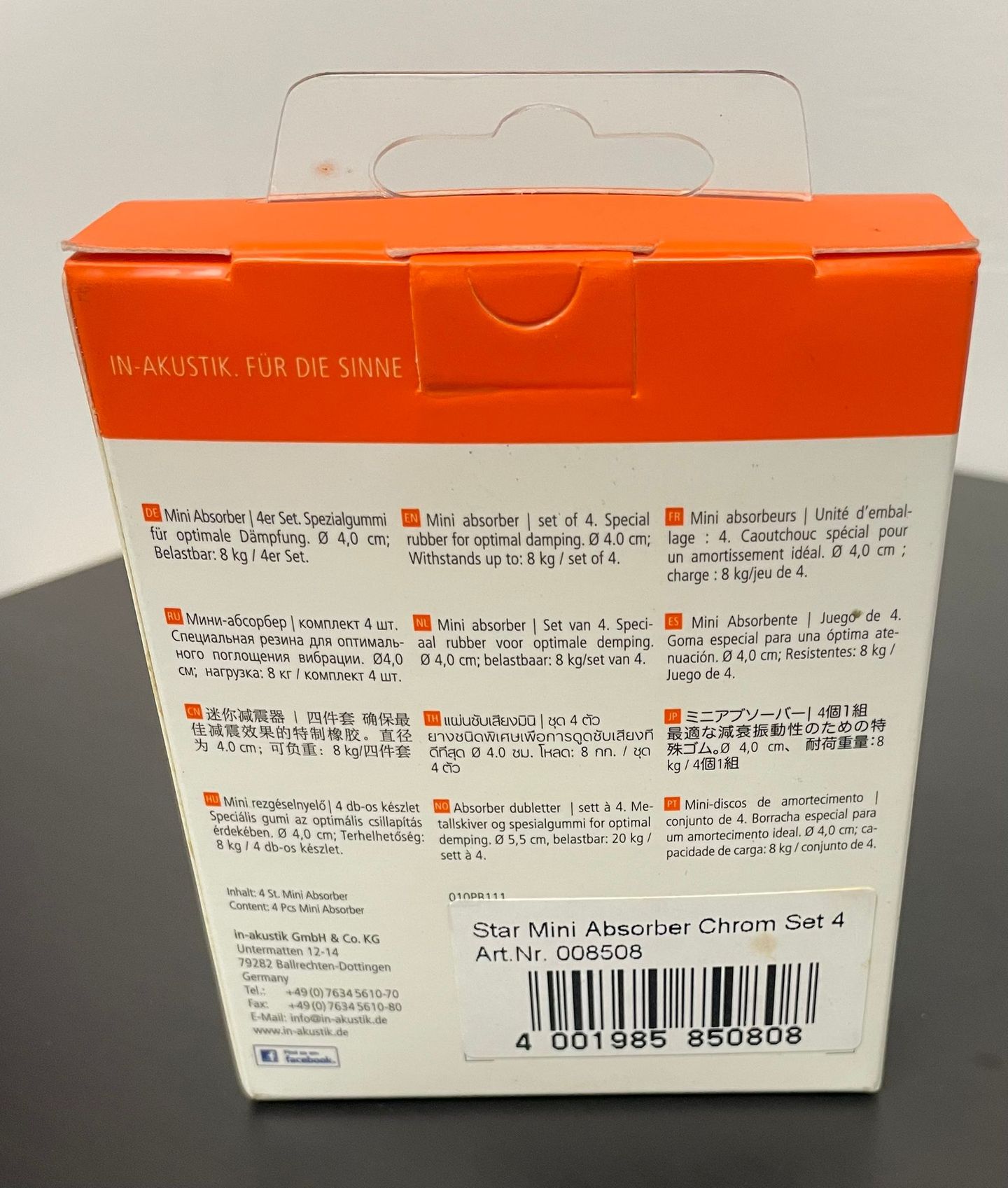 Inakustik - Inakustik Mini Absorber Chrome (set of 4) - 2 Inakustik - Inakustik Mini Absorber Chrome (set of 4) - 2