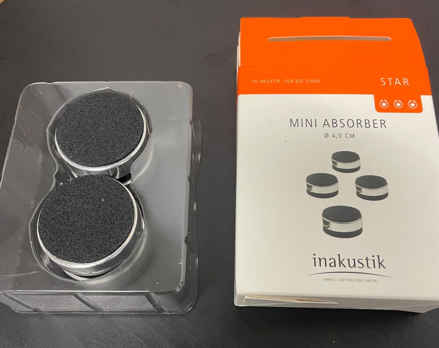 Inakustik - Inakustik Mini Absorber Chrome (set of 4) - 4 Inakustik - Inakustik Mini Absorber Chrome (set of 4) - 4