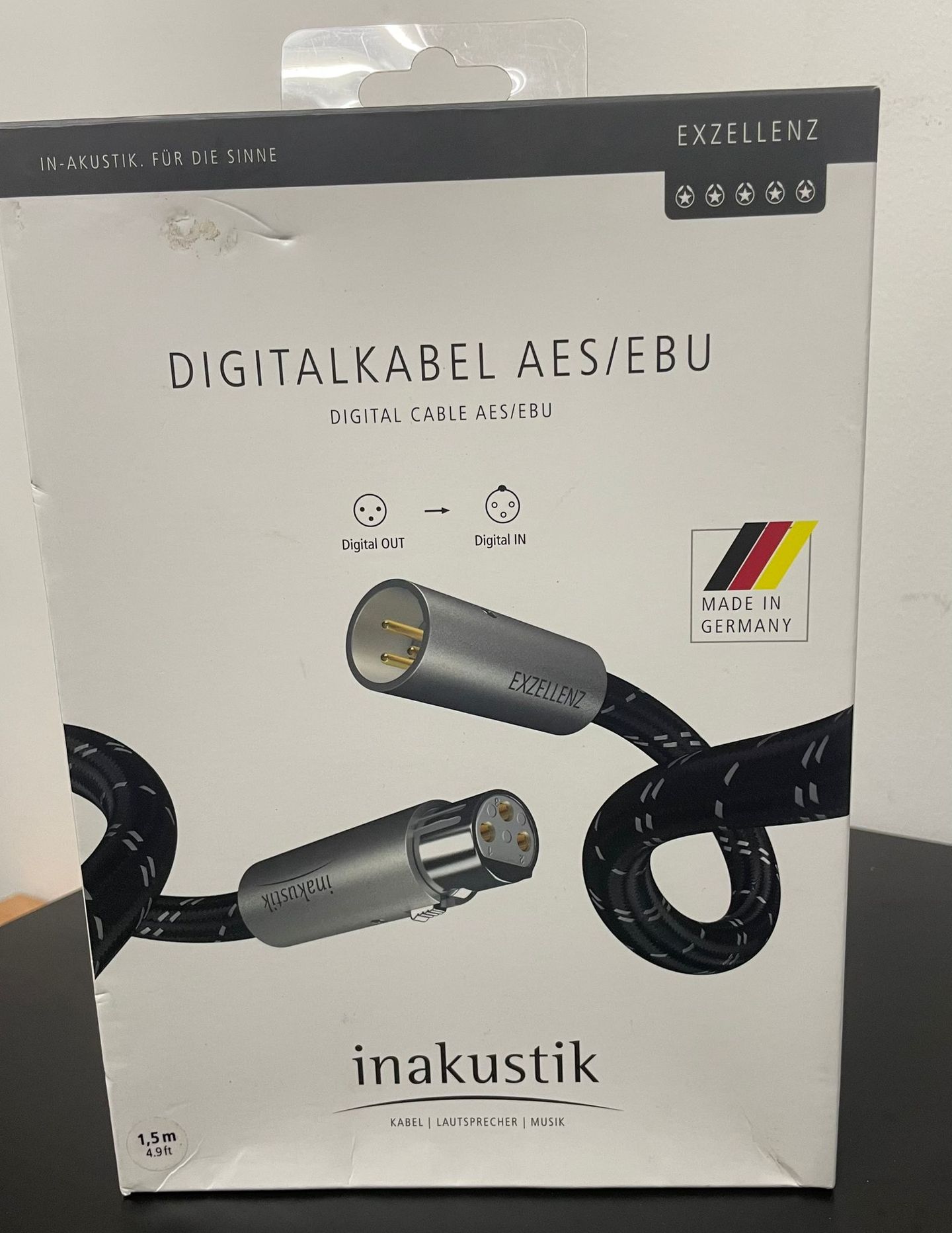 Inakustik - Inakustik Digital cable XLR AES/EBU 1.5 Meter Pair Inakustik - Inakustik Digital cable XLR AES/EBU 1.5 Meter Pair