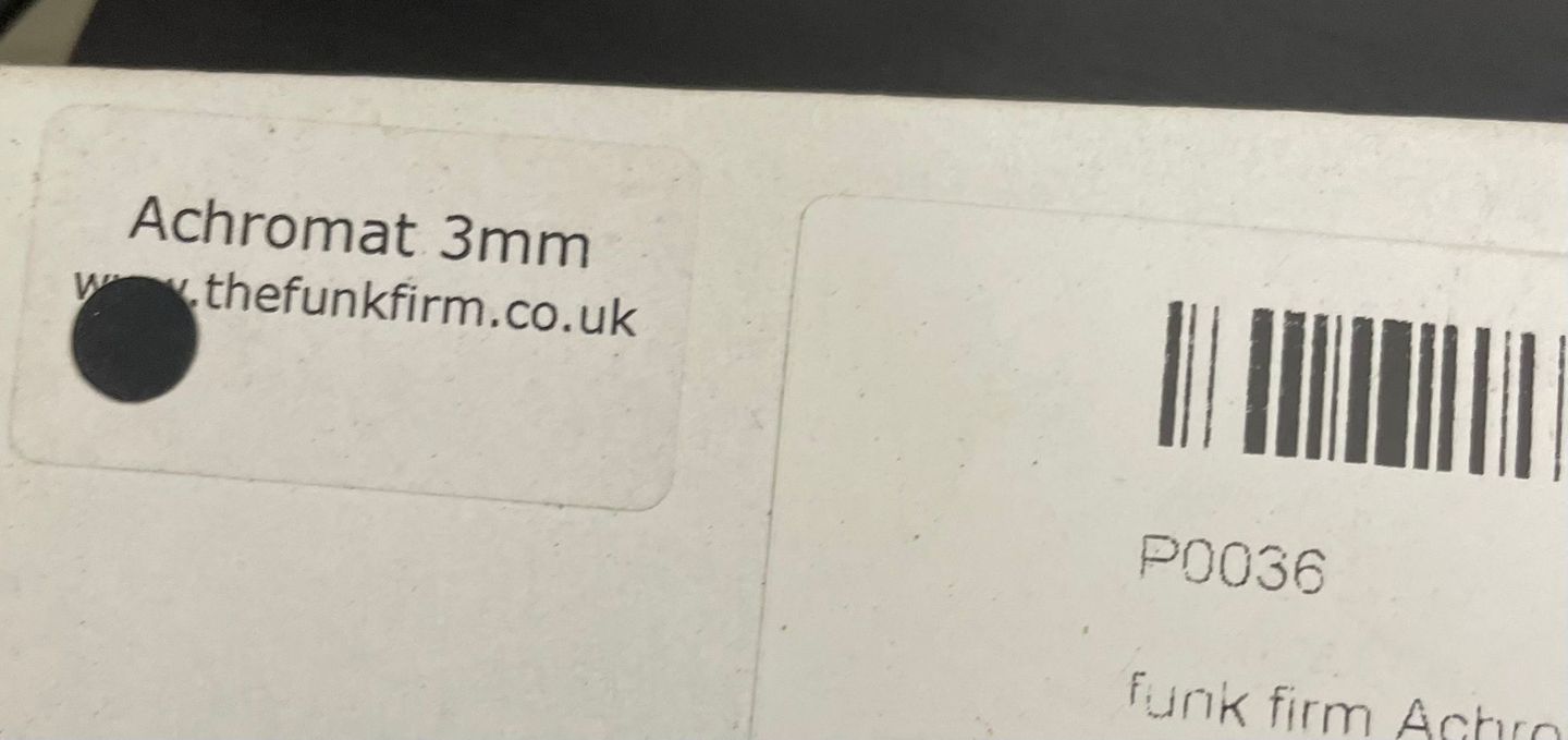 Funkfirm - Funkfirm Achromat Platter Mat 3mm Black - 3 Funkfirm - Funkfirm Achromat Platter Mat 3mm Black - 3