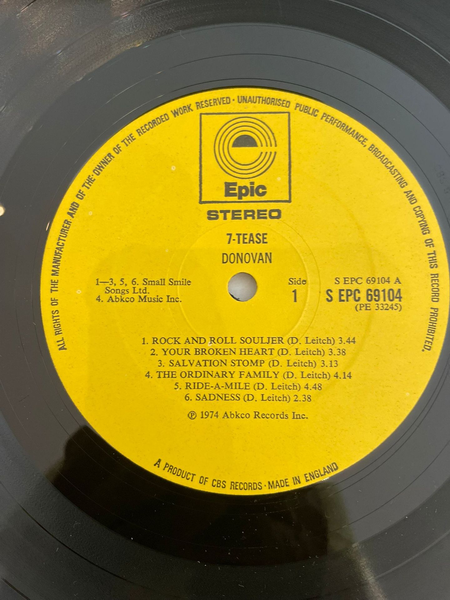 Donovan - 7-Tease | Epic (S EPC 69104) - 5 Donovan - 7-Tease | Epic (S EPC 69104) - 5