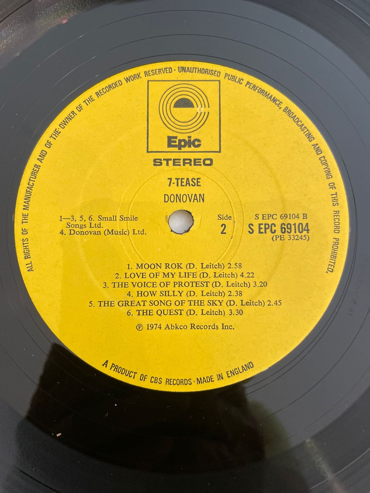Donovan - 7-Tease | Epic (S EPC 69104) - 4 Donovan - 7-Tease | Epic (S EPC 69104) - 4
