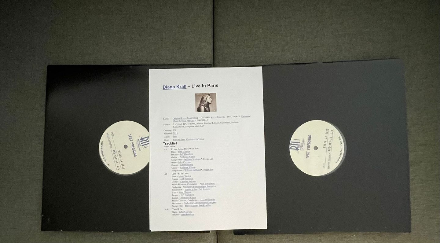 Diana Krall - Live In Paris | Original Recordings Group (ORG 003) - 2