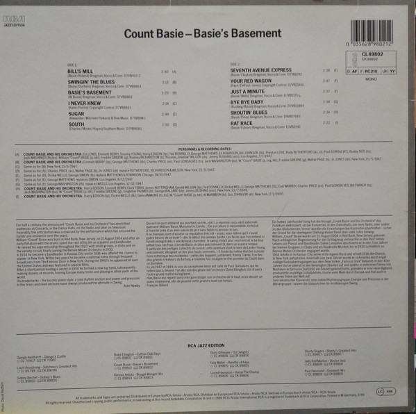 Basie's Basement