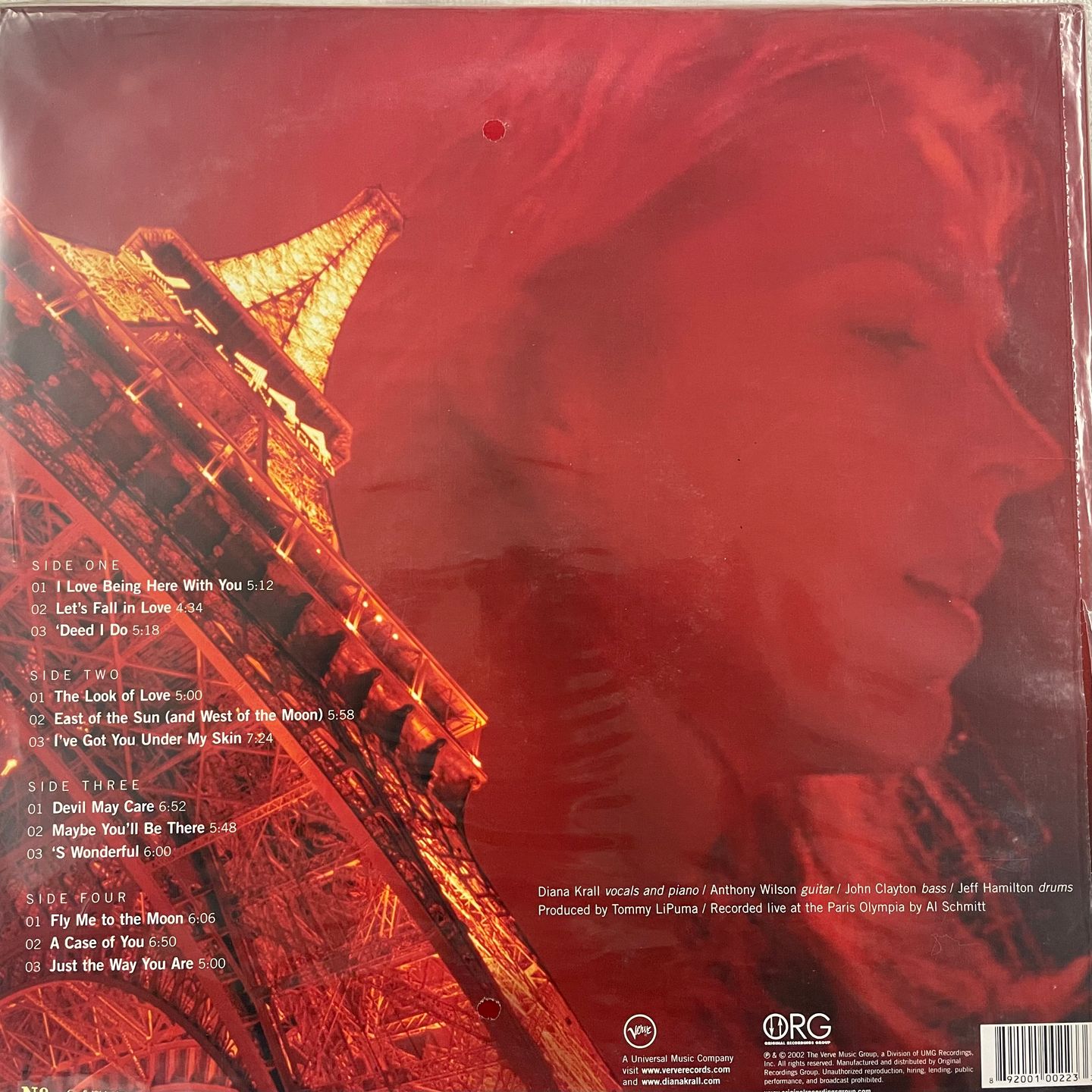 Diana Krall - Live In Paris | Original Recordings Group (ORG 003) - 2