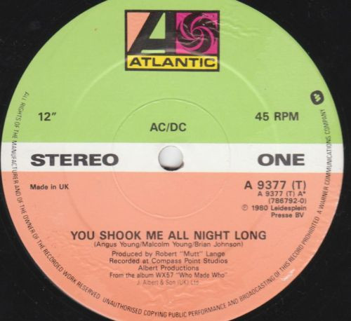 You Shook Me All Night Long