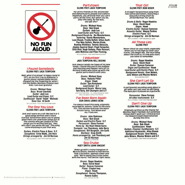 Glenn Frey - No Fun Aloud | Asylum Records (E1-60129) - 6