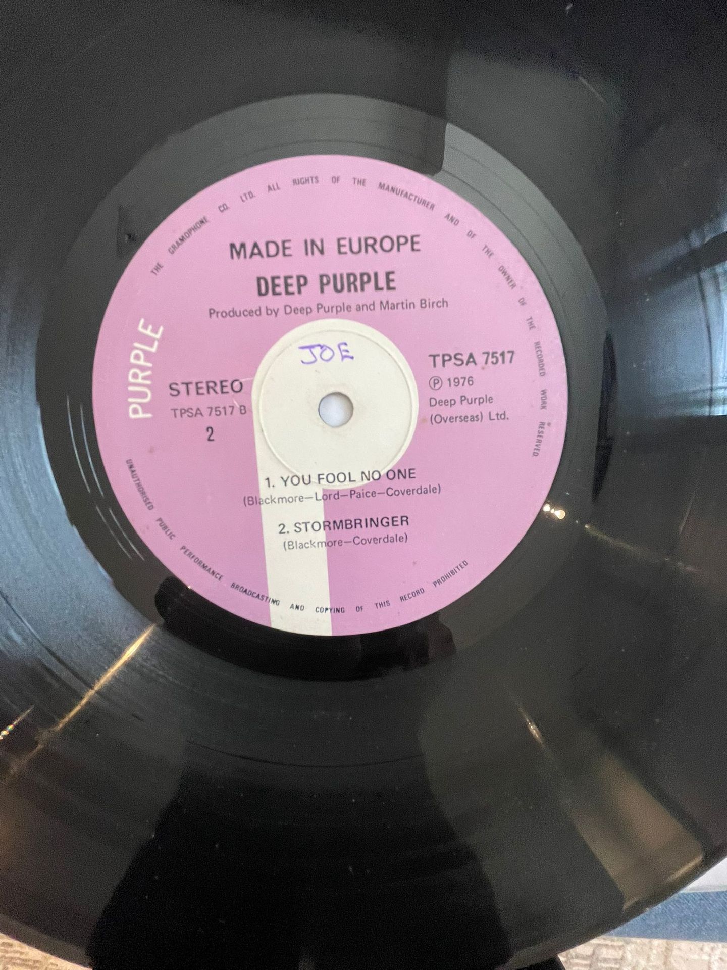 Deep Purple - Made In Europe | Purple Records (TPSA 7517) - 5