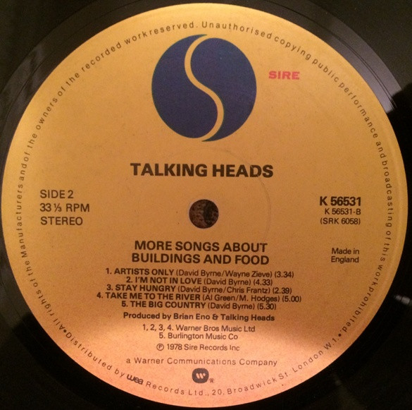 Talking Heads - More Songs About Buildings And Food | Sire (K 56531) - 4