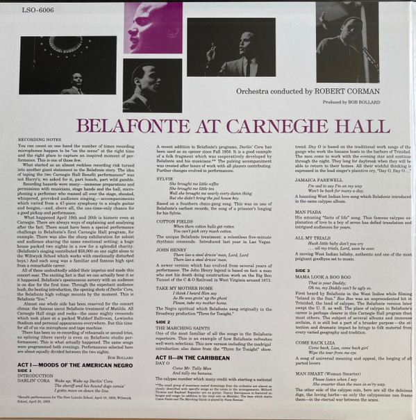 Belafonte At Carnegie Hall: The Complete Concert