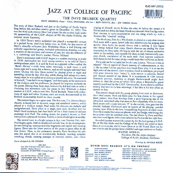 Jazz At The College Of The Pacific