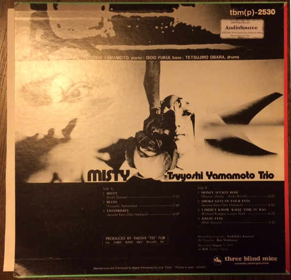 Tsuyoshi Yamamoto Trio - Misty | Three Blind Mice (TBM(P)-2530) - 3
