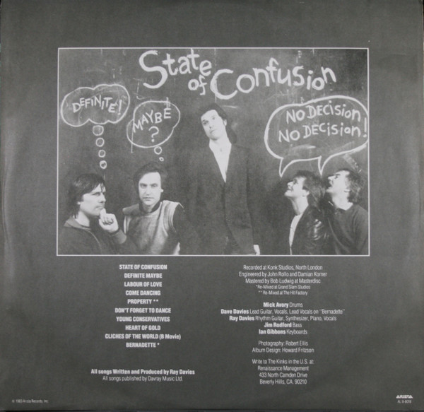 The Kinks - State Of Confusion | Arista (AL 8-8018 / R 154228) - 5 The Kinks - State Of Confusion | Arista (AL 8-8018 / R 154228) - 5