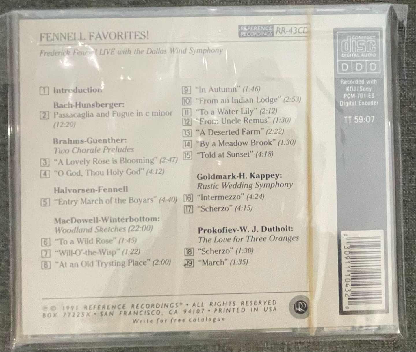 Frederick Fennell With The Dallas Wind Symphony - Fennell Favorites! | Reference Recordings (RR-43CD) - 2 Frederick Fennell With The Dallas Wind Symphony - Fennell Favorites! | Reference Recordings (RR-43CD) - 2